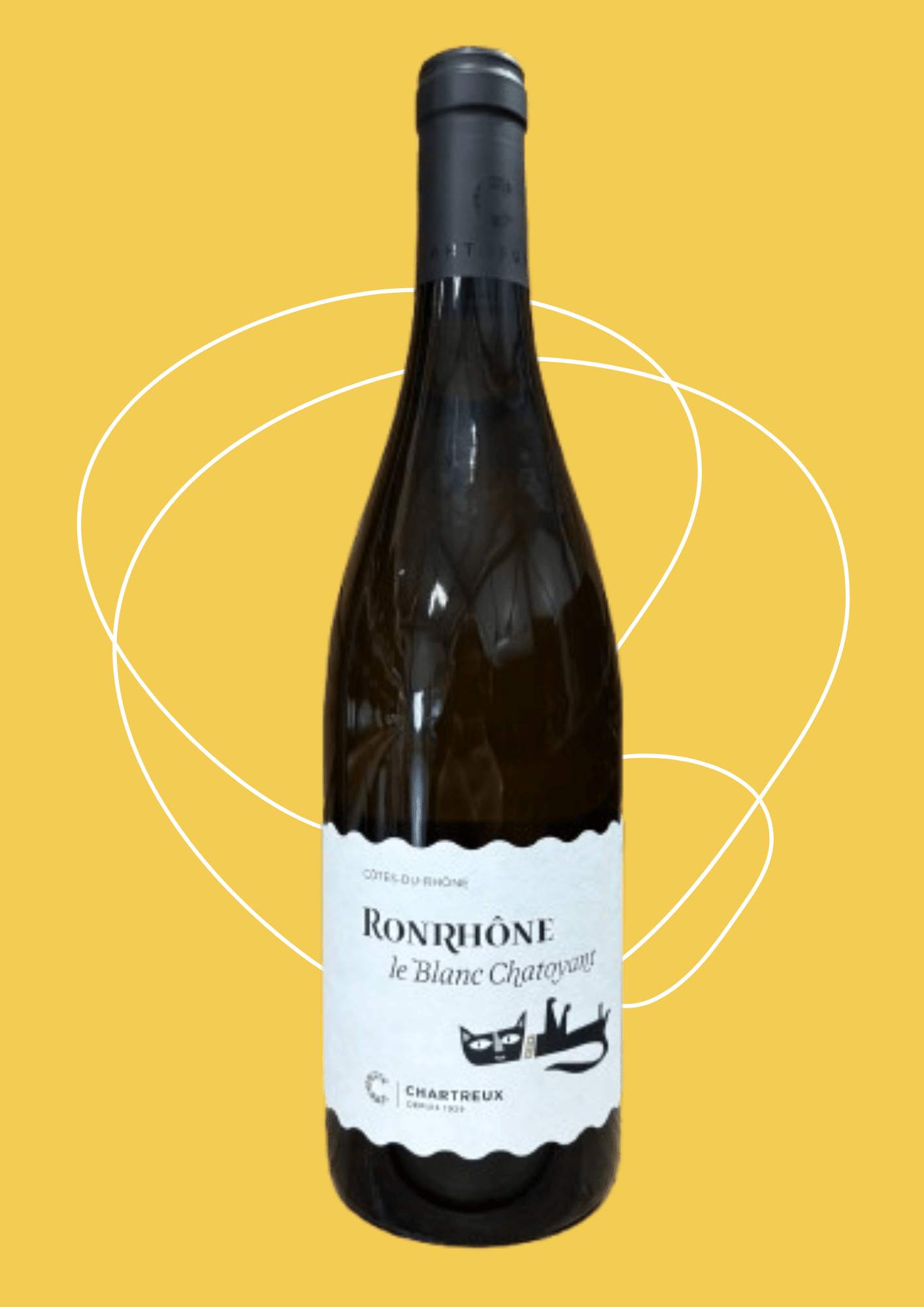 Vin blanc bouteille Ronrhone Blanc